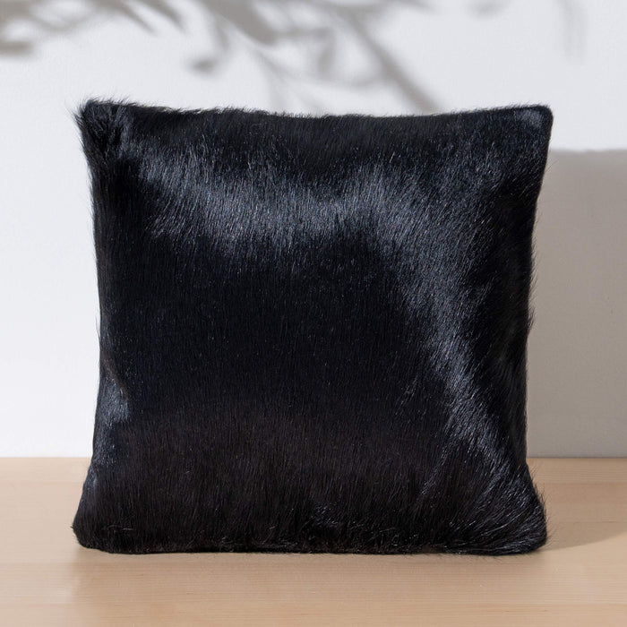 Black Cowhide Pillow | Ecowhides