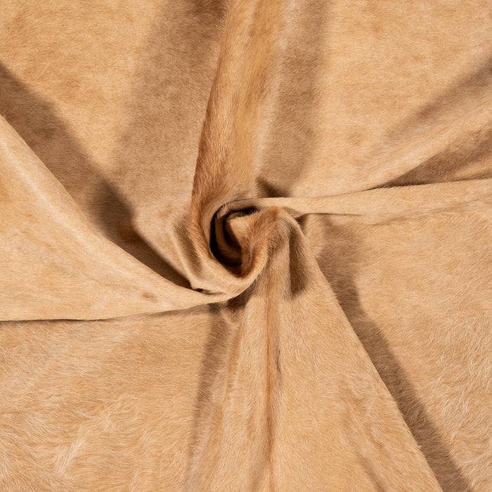 Brazilian Beige Cowhide Rug Size 7'2" L x 6'6" W 1538