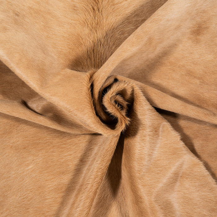 Brazilian Beige Cowhide Rug Size 6'7" L x 6'5" W 1552