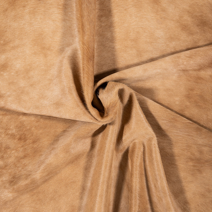 Brazilian Beige Cowhide Rug Size 6'6" L x 5'11" W 1563