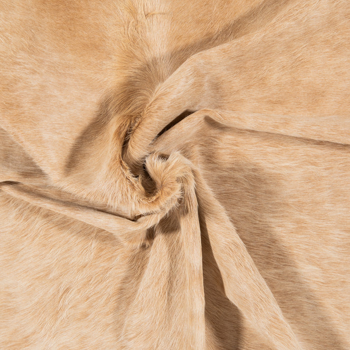 Brazilian Beige Cowhide Rug Size 6'11" L x 6'5" W 1582