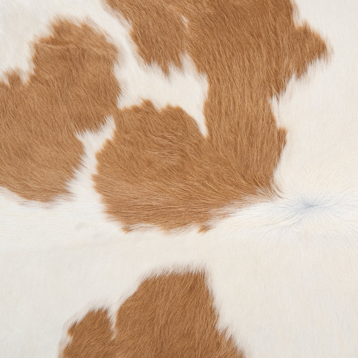 Brazilian Palomino and White Cowhide Rug Size 6'8" L x 6'2" W 1610