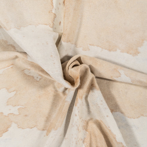 Brazilian Palomino and White Cowhide Rug Size 6'11" L x 6'11" W 1626