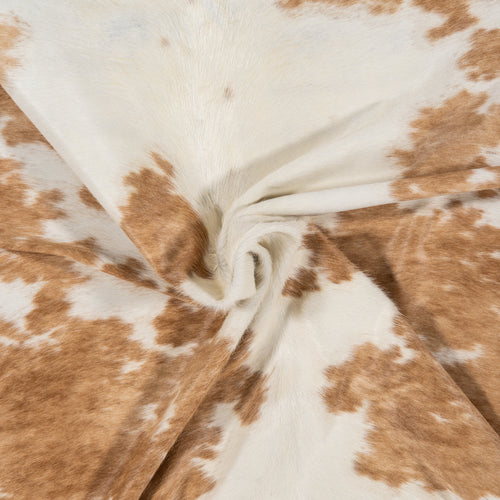 Brazilian Palomino and White Cowhide Rug Size 6'5" L x 7'5" W 1636