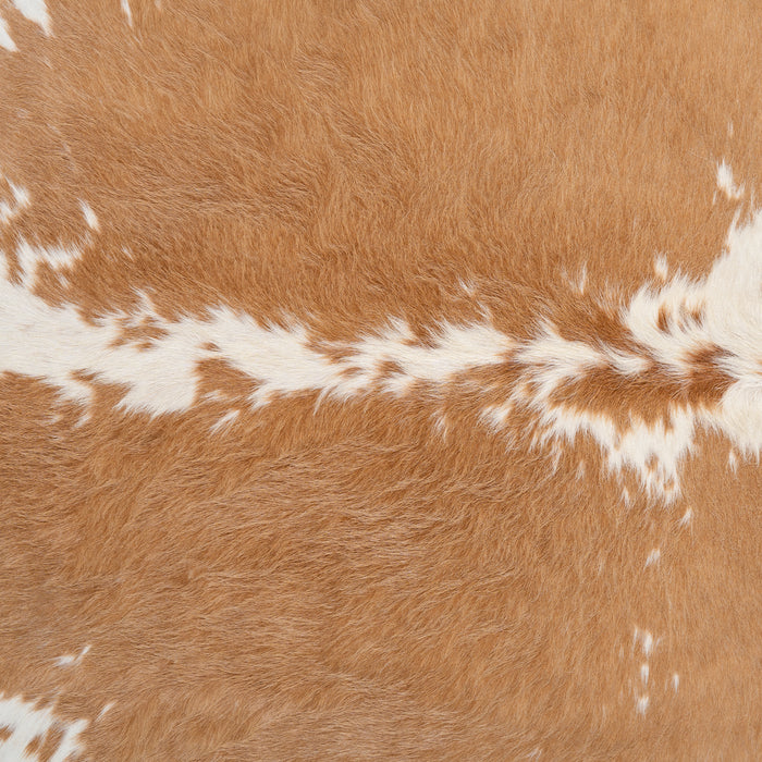 Brazilian Palomino and White Cowhide Rug Size 7'1" L x 7'2" W 1646