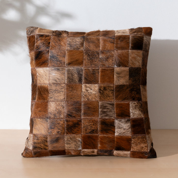 Brindle Cowhide Patchwork Pillow | eCowhides