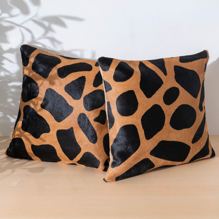 Giraffe Cowhide Pillow