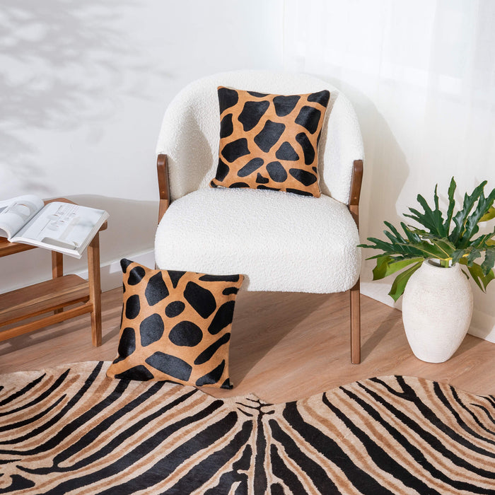 Giraffe Cowhide Pillow