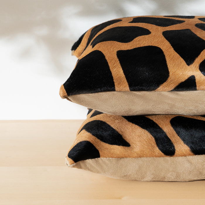 Giraffe Cowhide Pillow