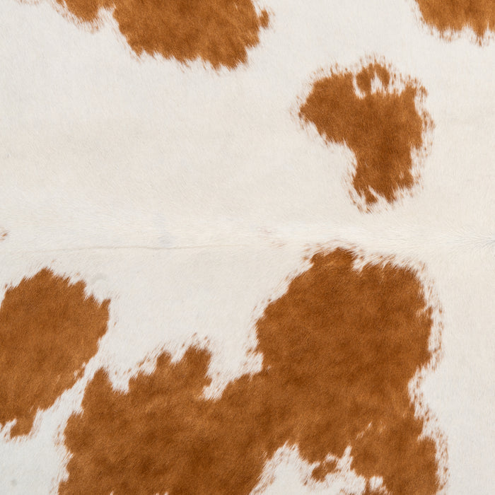 Brazilian Brown and White Cowhide Rug Size 6'11" L x 6'5" W 1706