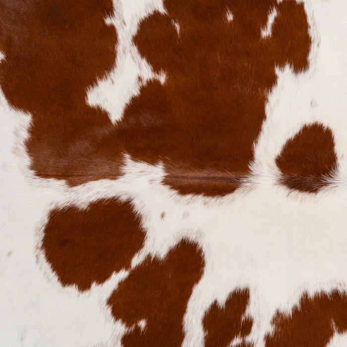Brazilian Brown and White Cowhide Rug Size 6'5" L x 6'1" W 1707