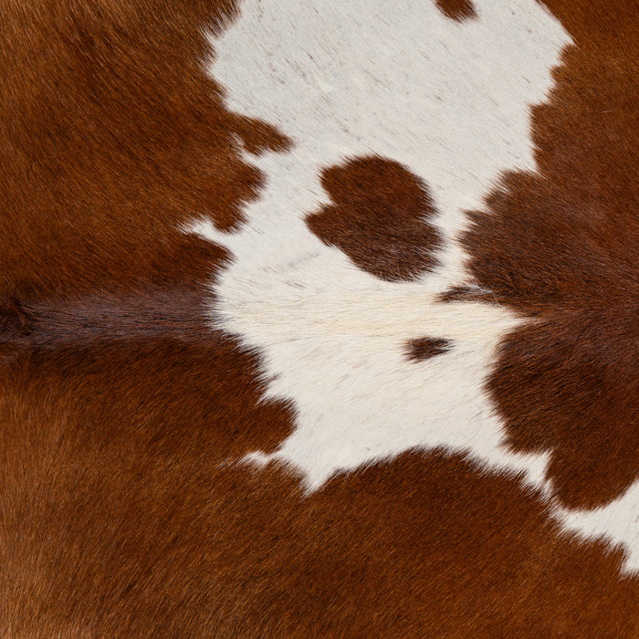 Brazilian Brown and White Cowhide Rug Size 6'8" L x 7'4" W 1708