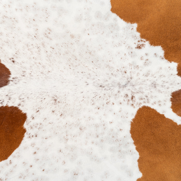 Brazilian Brown and White Cowhide Rug Size 7'6" L x 6'10" W 1728