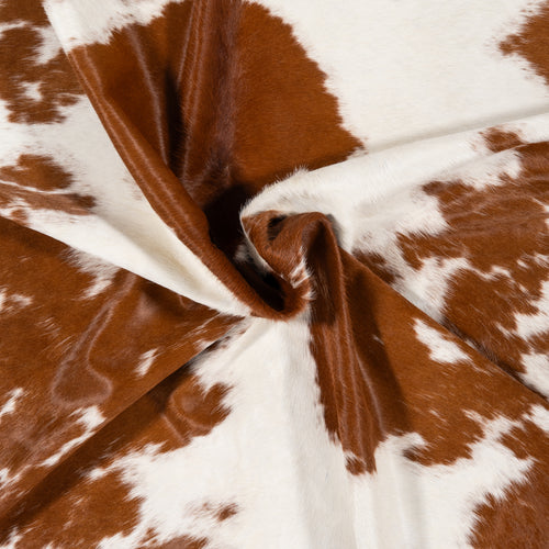 Brazilian Brown and White Cowhide Rug Size 6'2" L x 6'3" W 1828