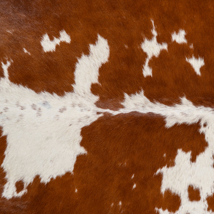 Brazilian Brown and White Cowhide Rug Size 6'6" L x 6'5" W 1829