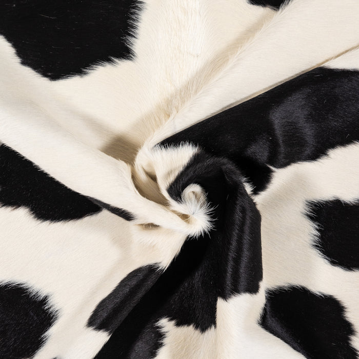 Brazilian Black and White Cowhide Rug Size 7'2" L x 5'11" W 1844