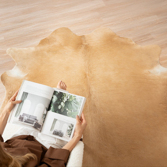Beige Cowhide Rug