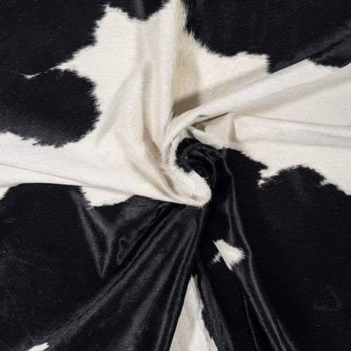 Brazilian Black and White Cowhide Rug Size 6'10" L x 6'10" W 2005