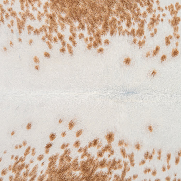 Brazilian Palomino and White Cowhide Rug Size 6'10" L x 6'4" W 2086