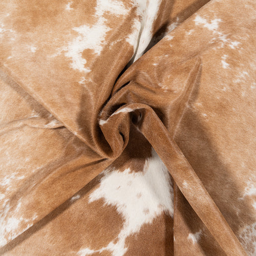 Brazilian Palomino and White Cowhide Rug Size 6'10" L x 5'11" W 2088