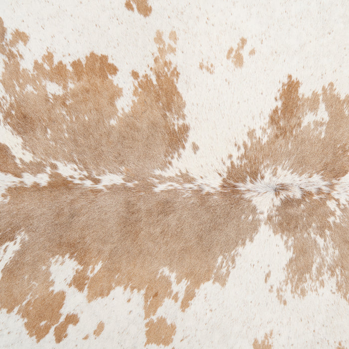 Brazilian Palomino and White Cowhide Rug Size 7'0" L x 6'10" W 2095