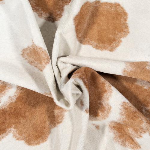 Brazilian Palomino and White Cowhide Rug Size 7'0" L x 7'1" W 2096