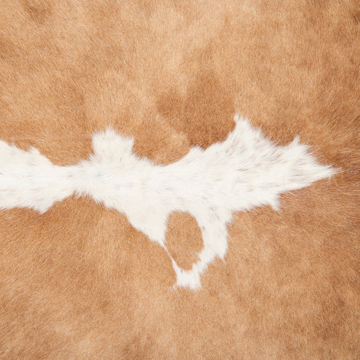 Brazilian Palomino and White Cowhide Rug Size 7'1" L x 6'4" W 2354