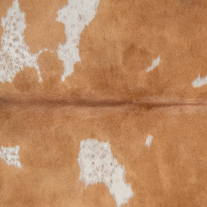 Brazilian Palomino and White Cowhide Rug Size 7'4" L x 6'9" W 2357