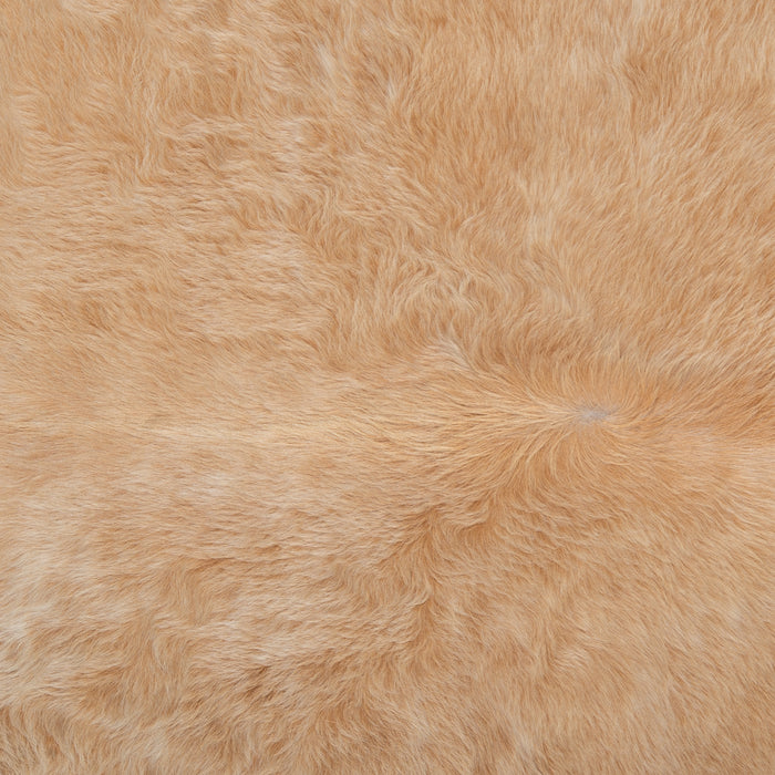 Brazilian Beige Cowhide Rug Size 7'2" L x 6'9" W 2526
