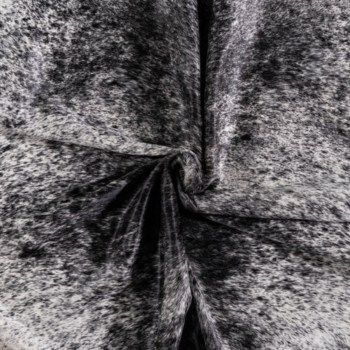 Brazilian Black Salt and Pepper Cowhide Rug Size 8'0" L x 7'0" W 3210