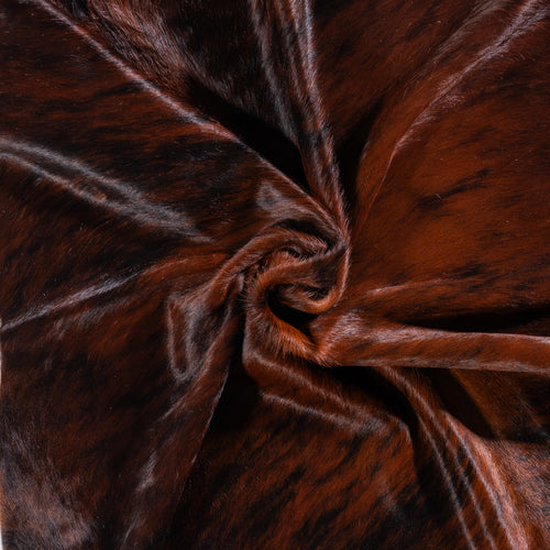 Brazilian Dark Brindle Cowhide Rug Size 6'8" L x 5'10" W 3319