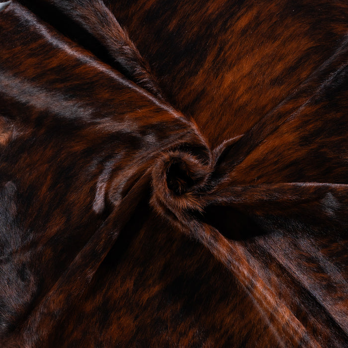 Brazilian Dark Brindle Cowhide Rug Size 7'0" L x 6'5" W 3322