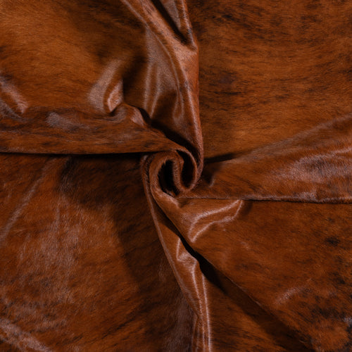 Brazilian Brindle White Belly Cowhide Rug Size 7'6" L x 7'1" W 3344