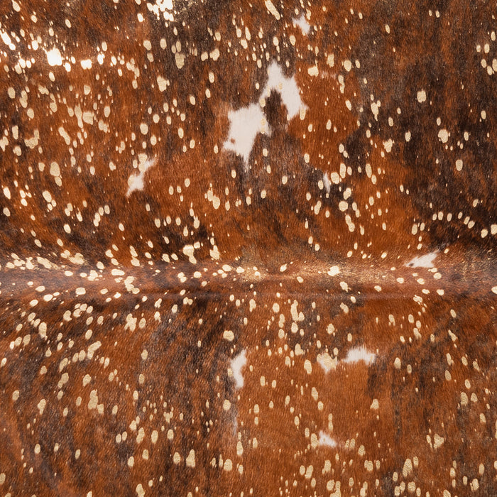 Brazilian Gold Metallic Cowhide Rug Size 6'11" L x 6'4" W 8961