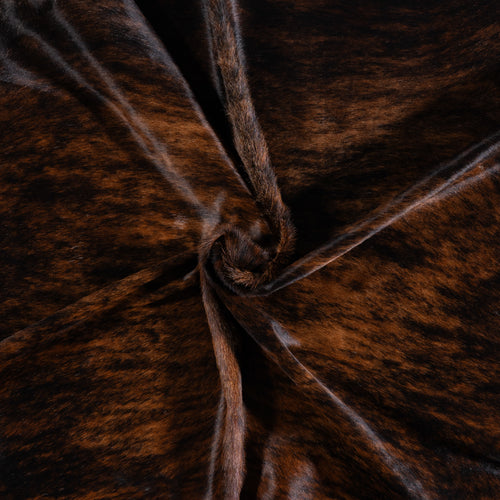 Brazilian Dark Brindle Cowhide Rug Size 7'3" L x 6'6" W 3368