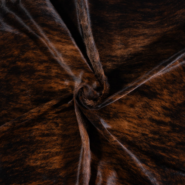 Brazilian Dark Brindle Cowhide Rug Size 7'3" L x 6'6" W 3368