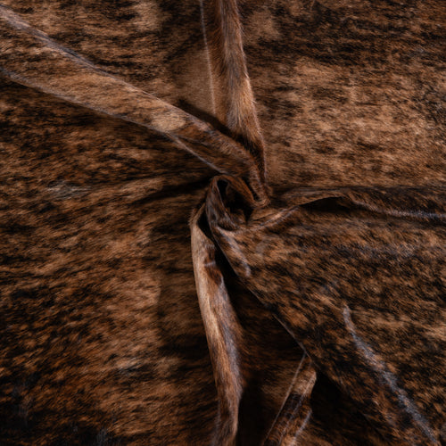 Brazilian Brindle Cowhide Rug Size 6'11" L x 7'1" W 3369