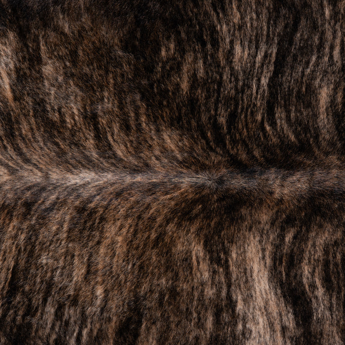 Brazilian Dark Brindle Cowhide Rug Size 6'11" L x 6'7" W 3375