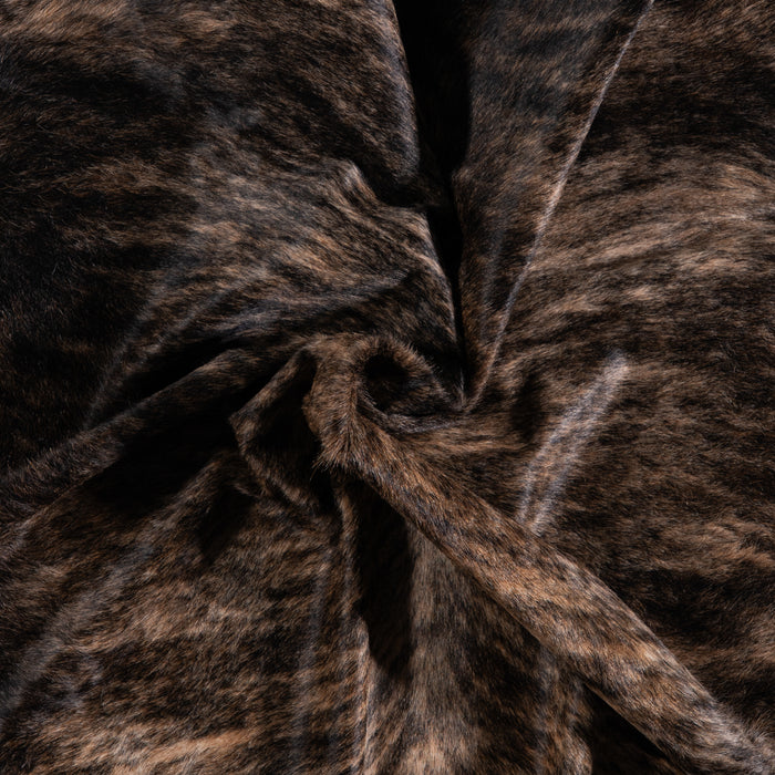 Brazilian Dark Brindle Cowhide Rug Size 6'11" L x 6'7" W 3375