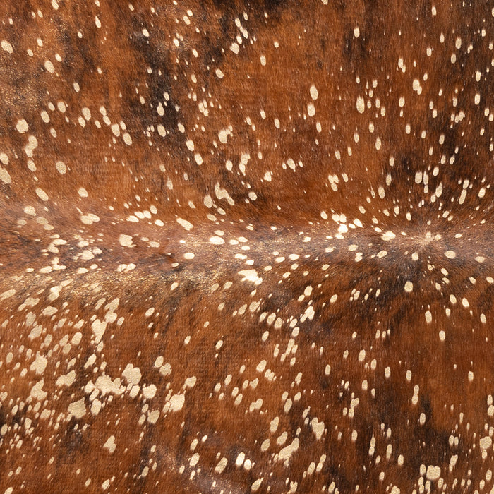 Brazilian Gold Metallic Cowhide Rug Size 7'6" L x 6'7" W 9019
