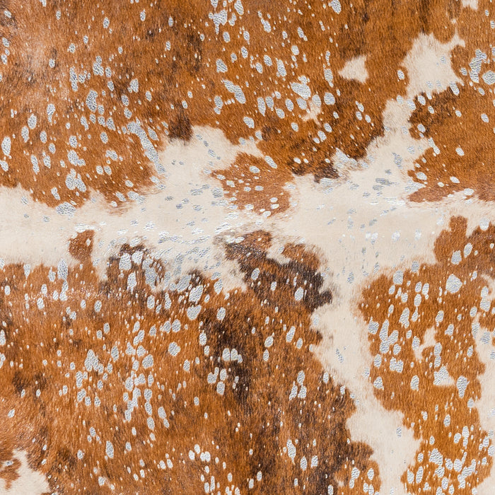 Brazilian Silver Metallic Cowhide Rug Size 7'2" L x 6'7" W 9261