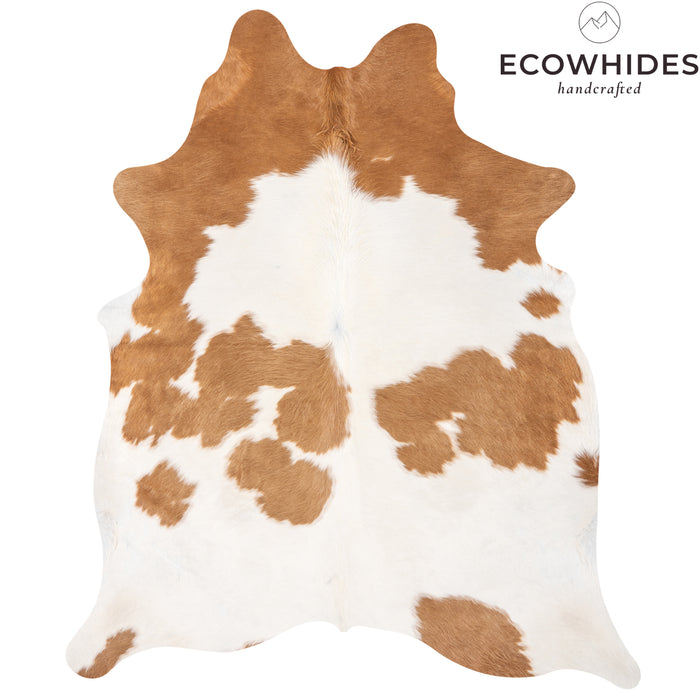 Brazilian Palomino and White Cowhide Rug Size 6'8" L x 6'2" W 1610