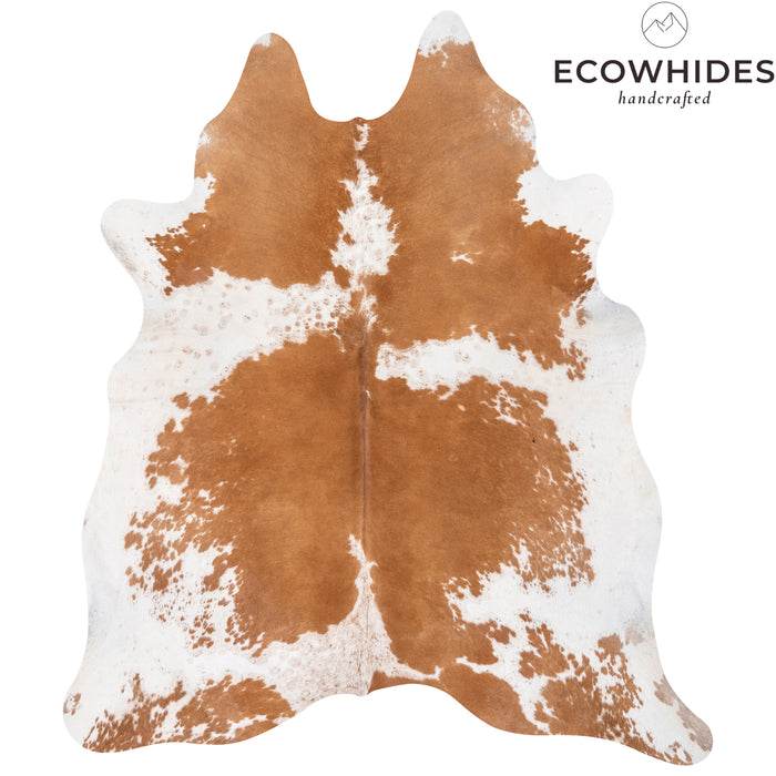 Brazilian Palomino and White Cowhide Rug Size 6'7" L x 6'0" W 1619