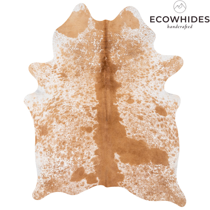 Brazilian Palomino and White Cowhide Rug Size 6'8" L x 5'3" W 1622