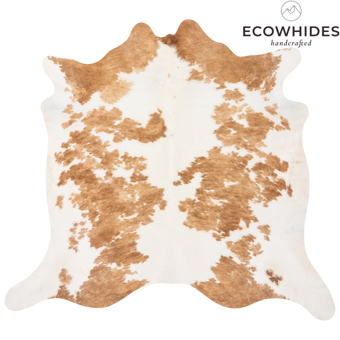 Brazilian Palomino and White Cowhide Rug Size 6'5" L x 7'5" W 1636