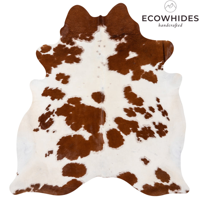Brazilian Brown and White Cowhide Rug Size 6'5" L x 6'1" W 1707