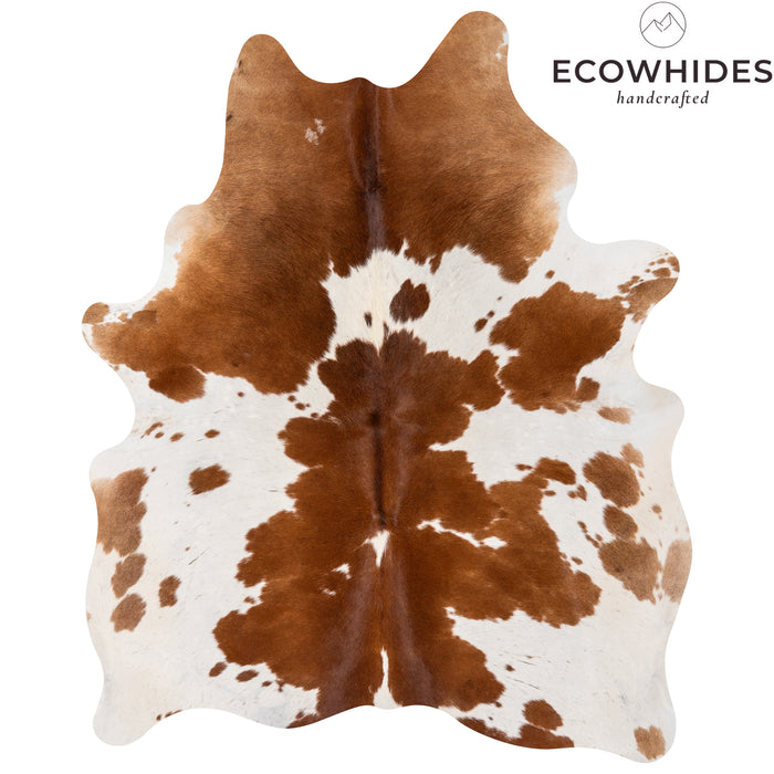 Brazilian Brown and White Cowhide Rug Size 6'8" L x 7'4" W 1708