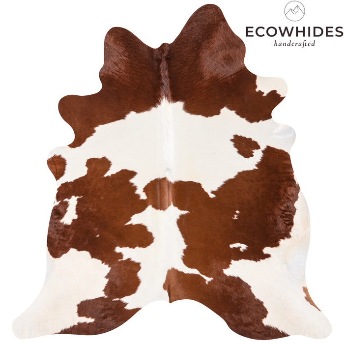 Brazilian Brown and White Cowhide Rug Size 6'4" L x 6'1" W 1715