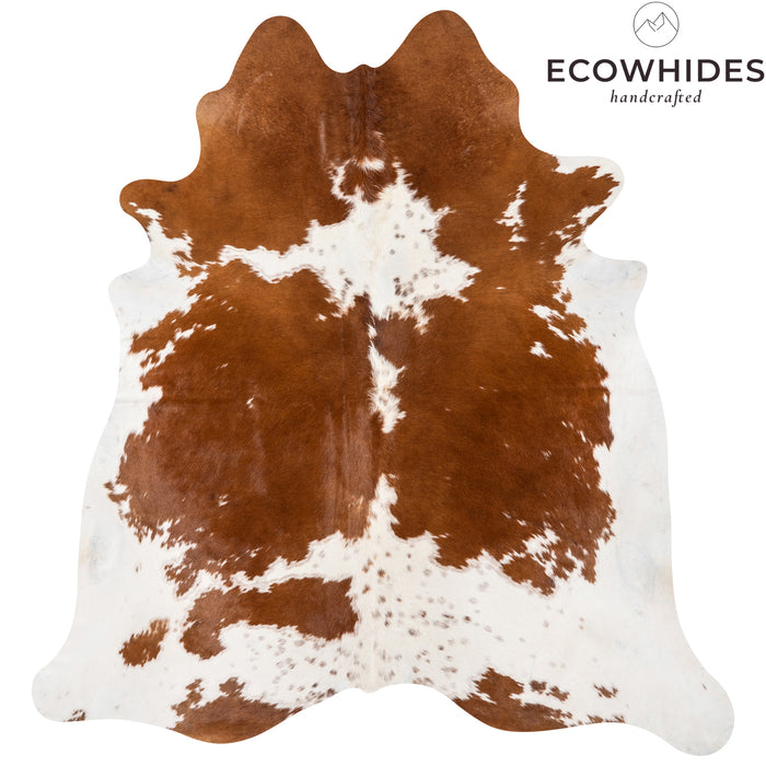 Brazilian Brown and White Cowhide Rug Size 6'6" L x 6'7" W 1717