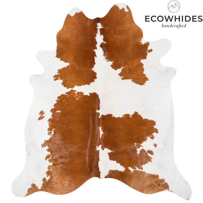 Brazilian Brown and White Cowhide Rug Size 7'5" L x 7'1" W 1725